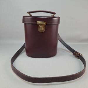 Beara Beara Alex Bucket Leather Brown Crossbody Shoulder Bag Vintage English